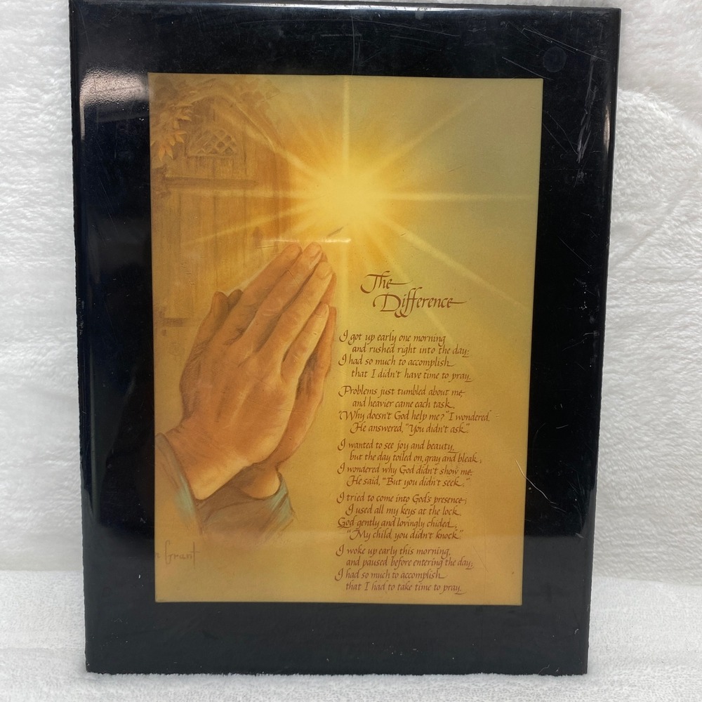 The‎ Difference Inspirational Poem Print Praying Hands Christian Religious Art